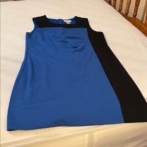 NorthStyle Elegant Blue and Black Sleeveless Dress